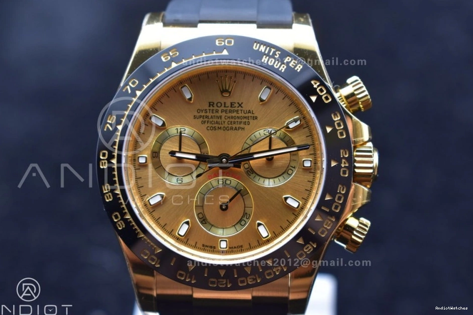 1:1 Reliable SA Dial Daytona Lume Best Strap BTF Edition 764 Oysterflex on Rubber 116518 YG 0731